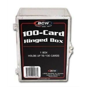 100 Card Hinged Box Plastic Case Holder For Trading Cards - BCW