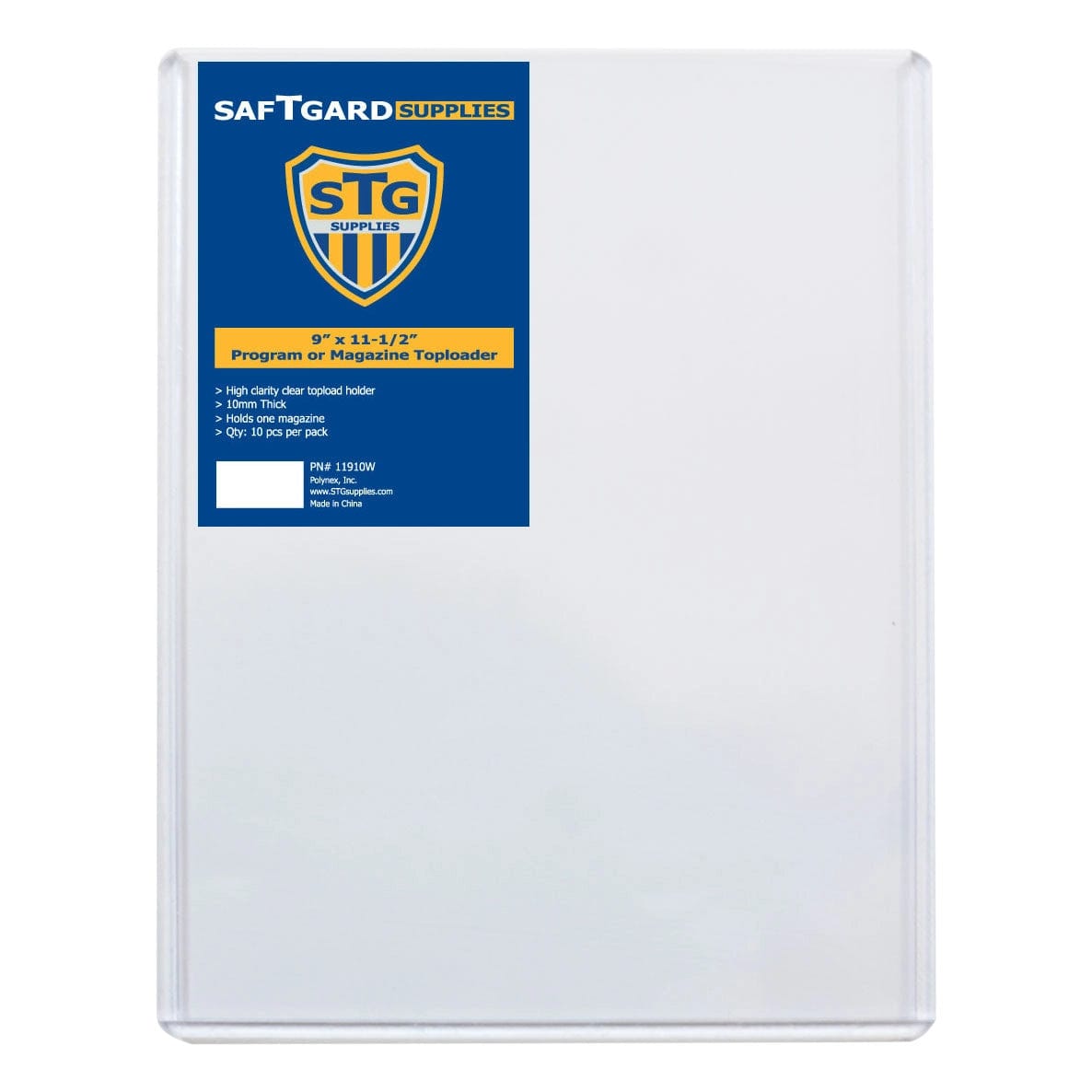 Thick Magazine Program Toploader Holders 9.5 x 11.5 x 10mm