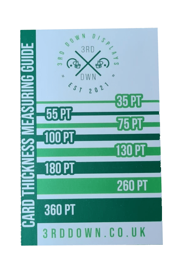 3rd Down Displays Trading Card Thickness Measuring Guide
