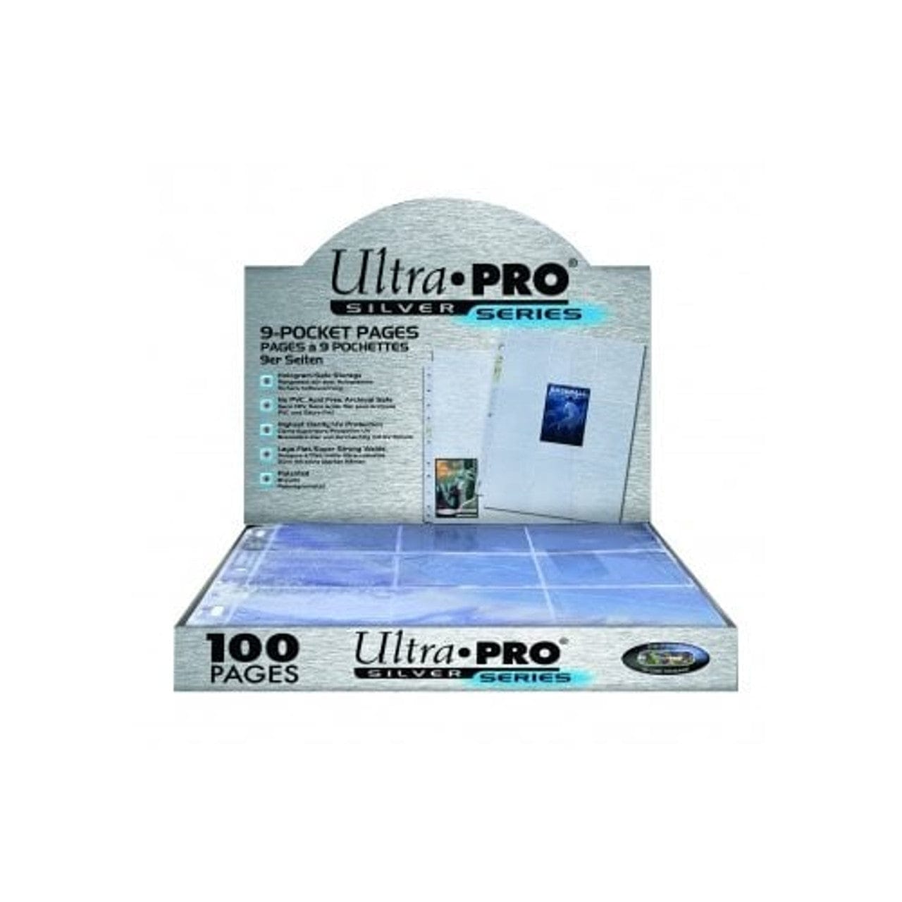 Ultra Pro - Box 9-Pocket Silver Series Clear Toploading Page (Single Page)