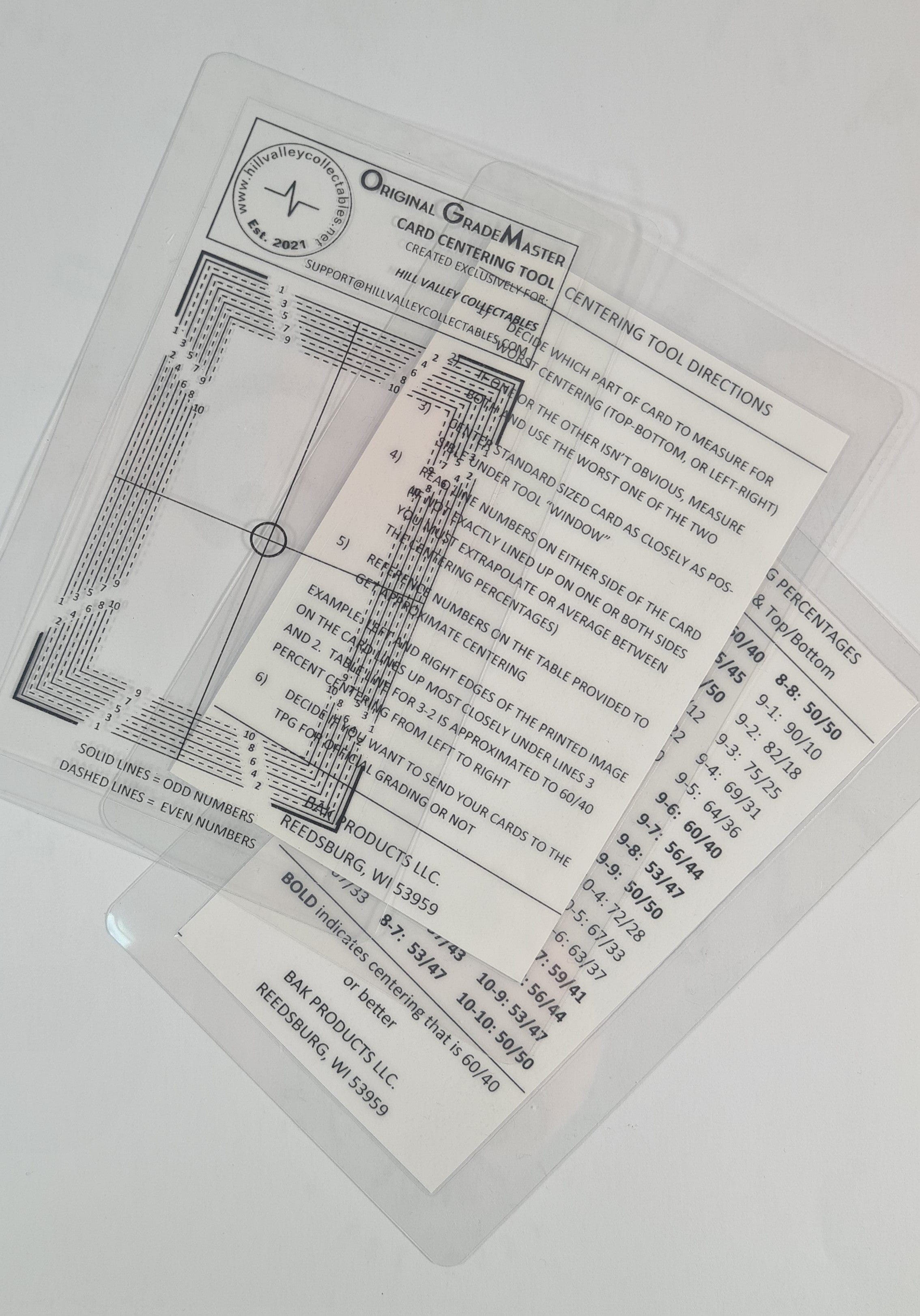 Card Centering Guide 3rd Down Displays