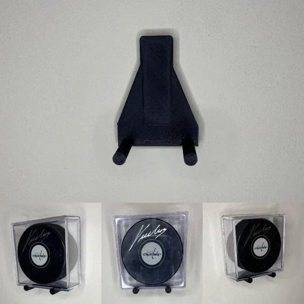 Wall Mounted Encased Ice Hockey Puck Display Stand