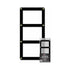 3 Card Screwdown Holder - BCW - Black Border