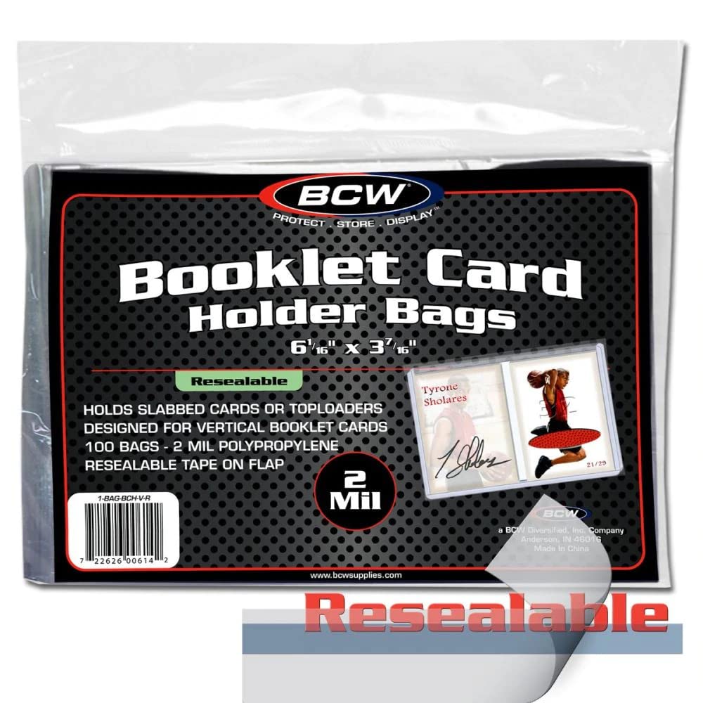 Resealable Bag for Booklet Card in Holder - Vertical