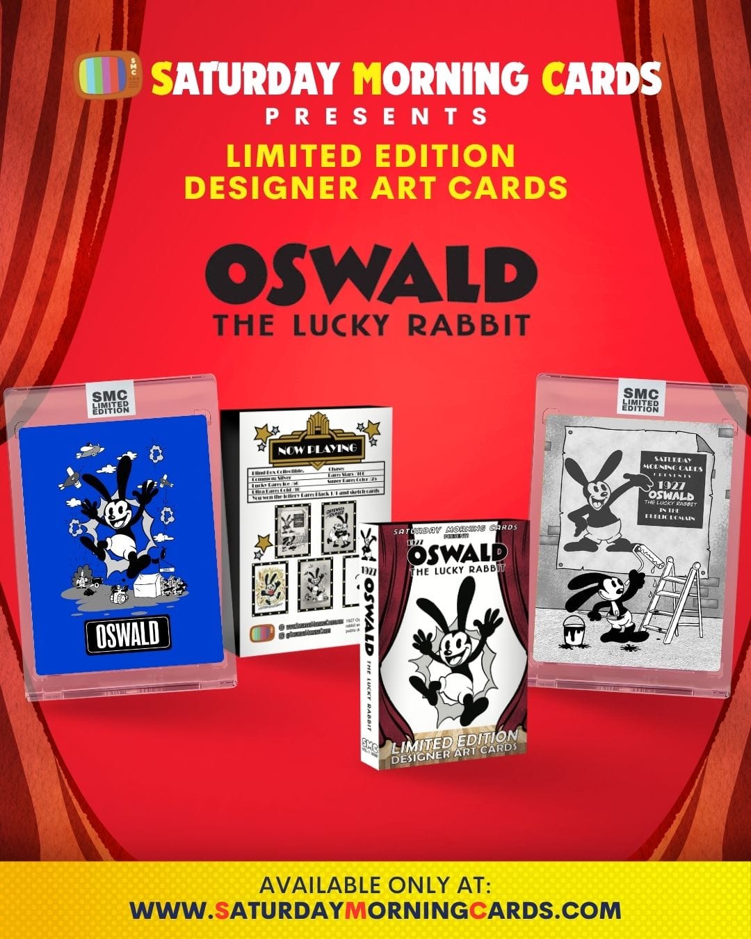 Oswald The Lucky Rabbit- Saturday Morning Cards UK STOCK
