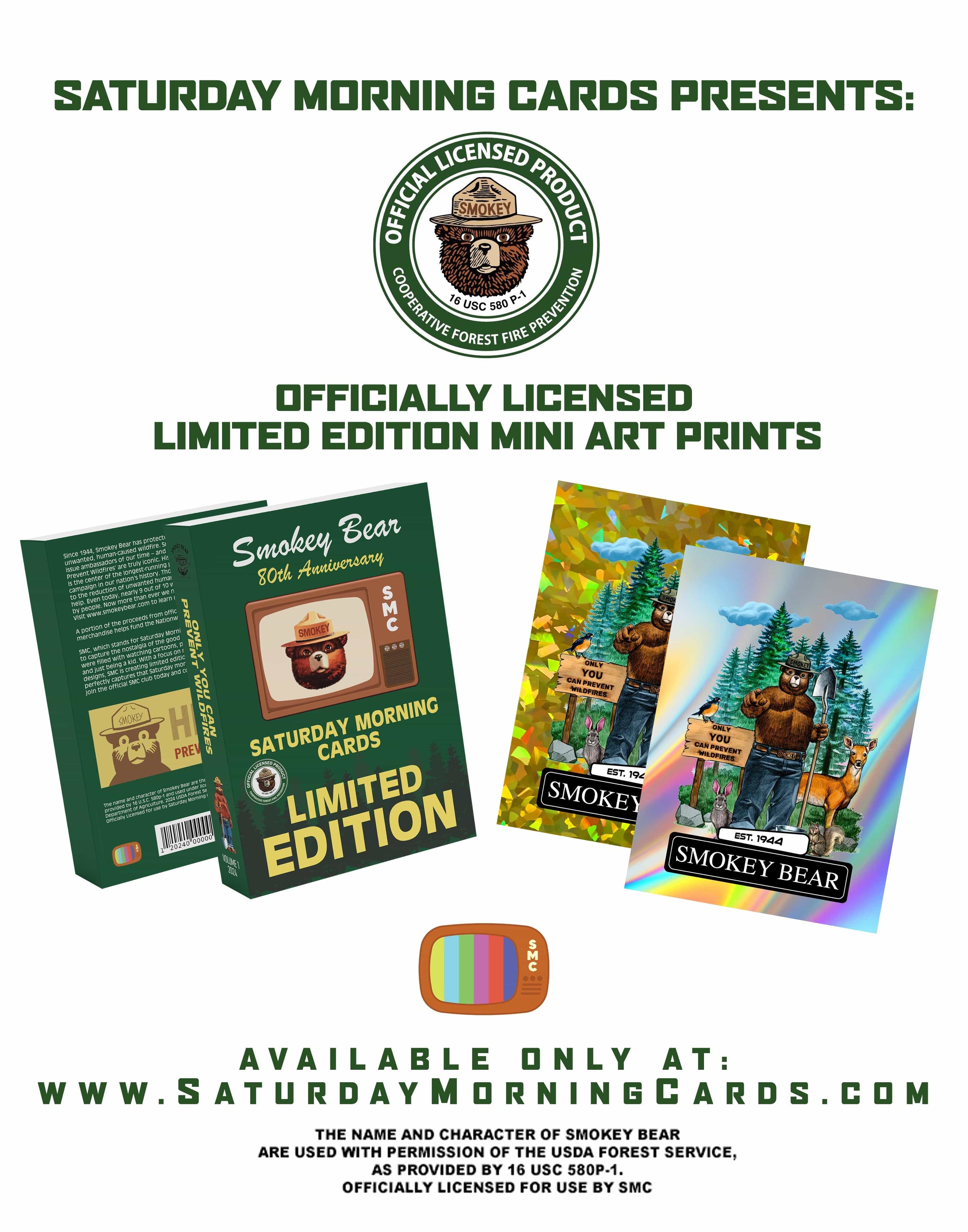 Smokey Bear - Saturday Morning Cards - UK Stock