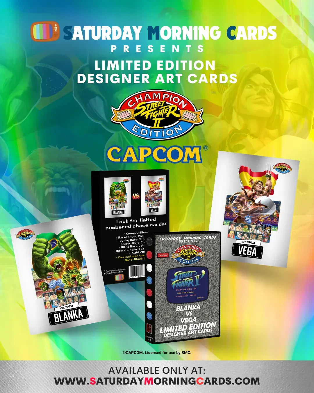 Street Fighter 2: Vol 5 Blanka vs. Vega - Saturday Morning Cards UK STOCK