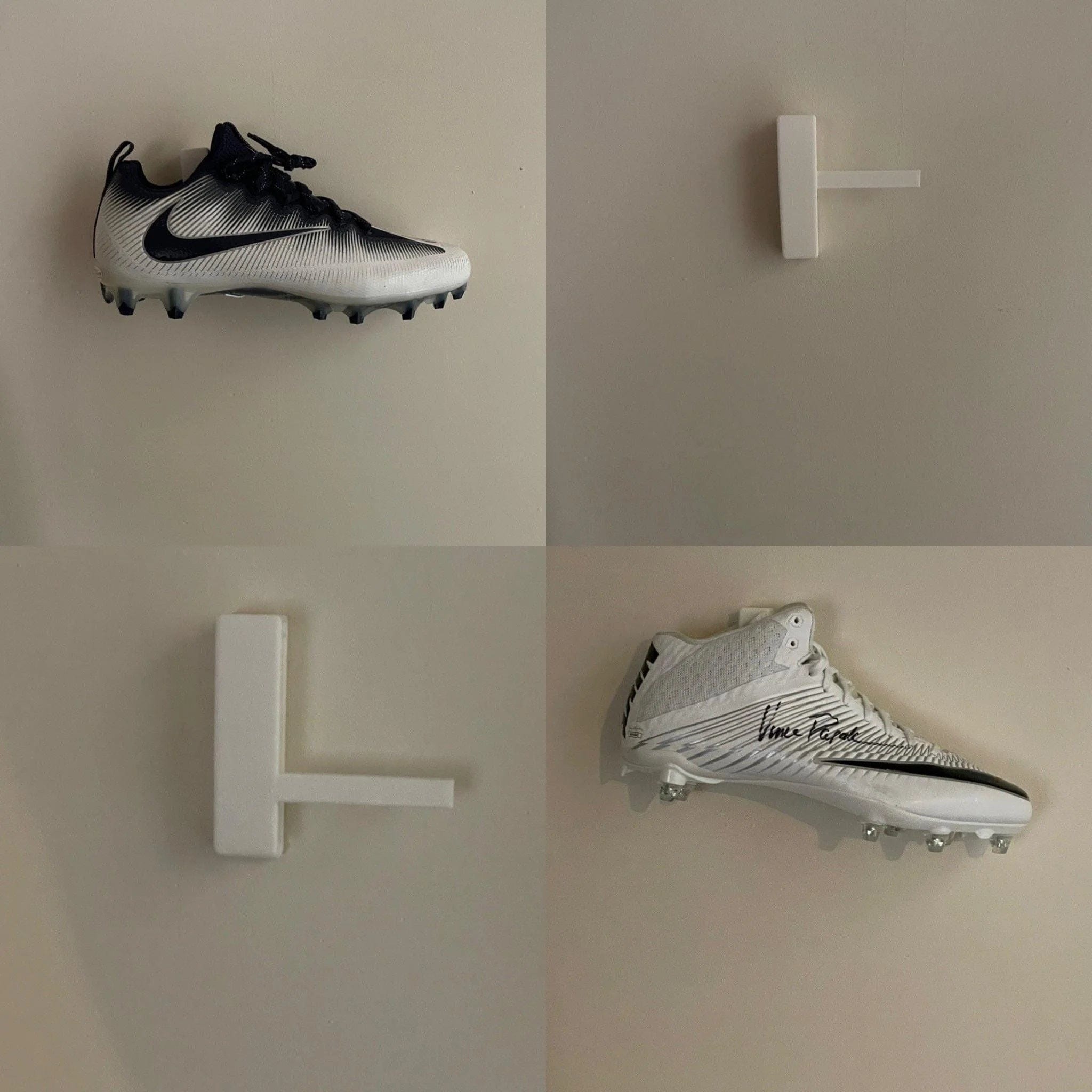 Wall Mounted Cleat, Boot, Shoe Display Stand