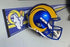 L Shaped Wall Mount Display for Custom Full Size  American Football NFL Helmets